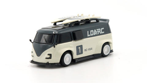 LDARC 1/64 V64 Mini Race Van - Gray