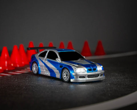 RCG Racing Micro DC 1/43 Drift Car - Blue/Silver slide 1