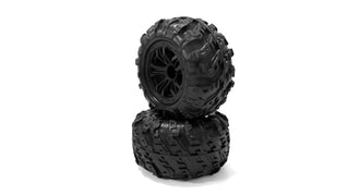 RCG Racing Wind Speed/Storm Rider Wheels & Tyres Black (2pcs)