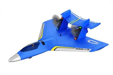 RCG Racing Water Land Air Combat Plane - Blue